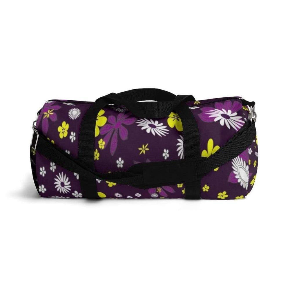 Printify Bags Purple Floral Duffel Bag-Duffel Bag Carry On-Large Duffel Bag