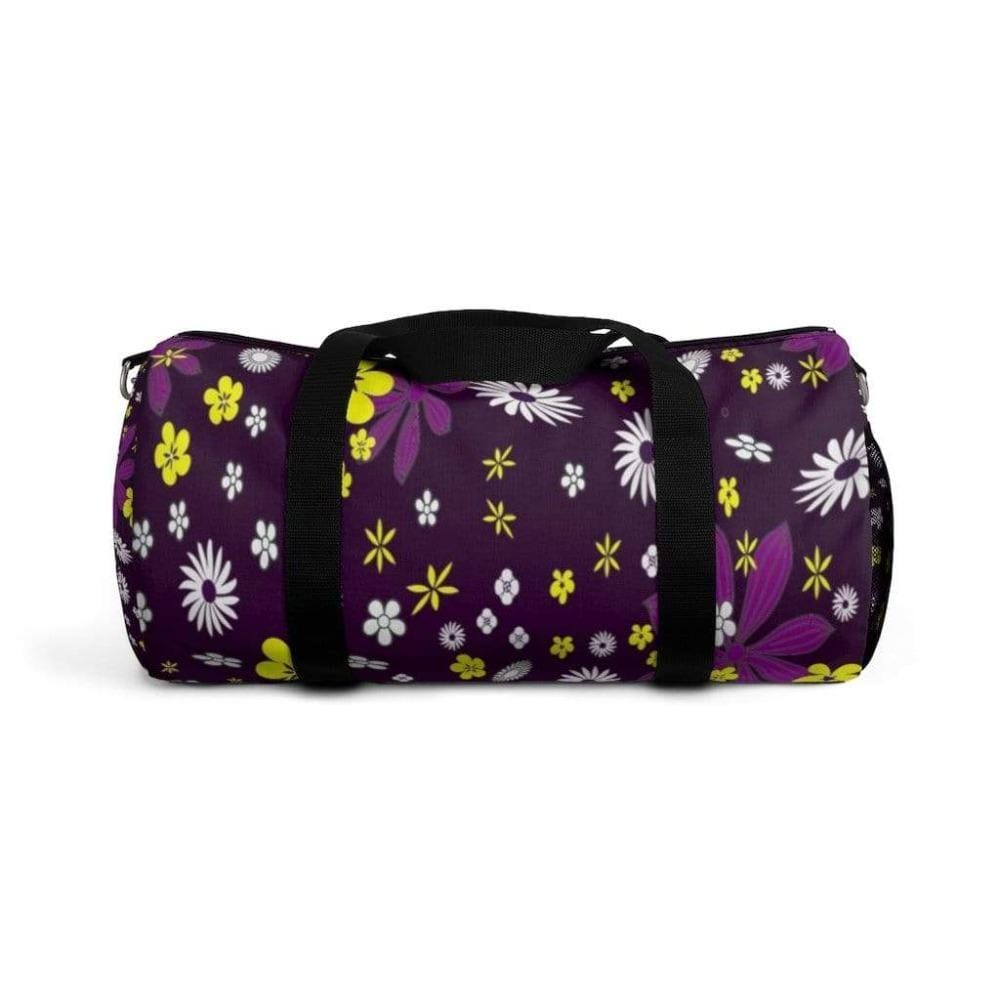 Printify Bags Purple Floral Duffel Bag-Duffel Bag Carry On-Large Duffel Bag