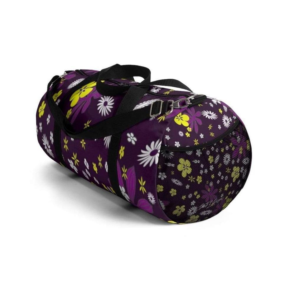 Printify Bags Purple Floral Duffel Bag-Duffel Bag Carry On-Large Duffel Bag