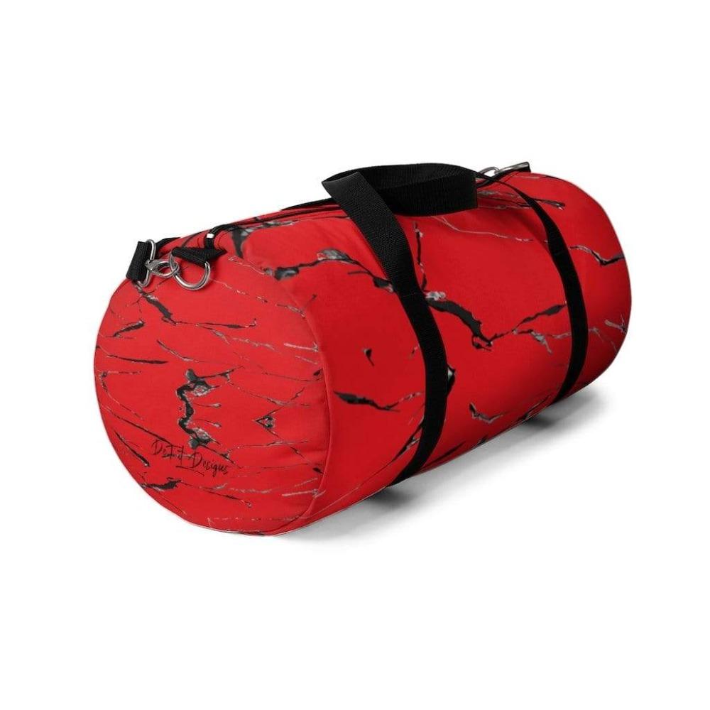 Printify Bags Red Marble Duffel Bag-Duffel Bag Carry On-Large Duffel Bag