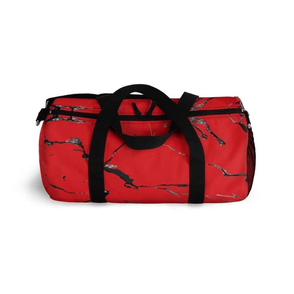 Printify Bags Red Marble Duffel Bag-Duffel Bag Carry On-Large Duffel Bag