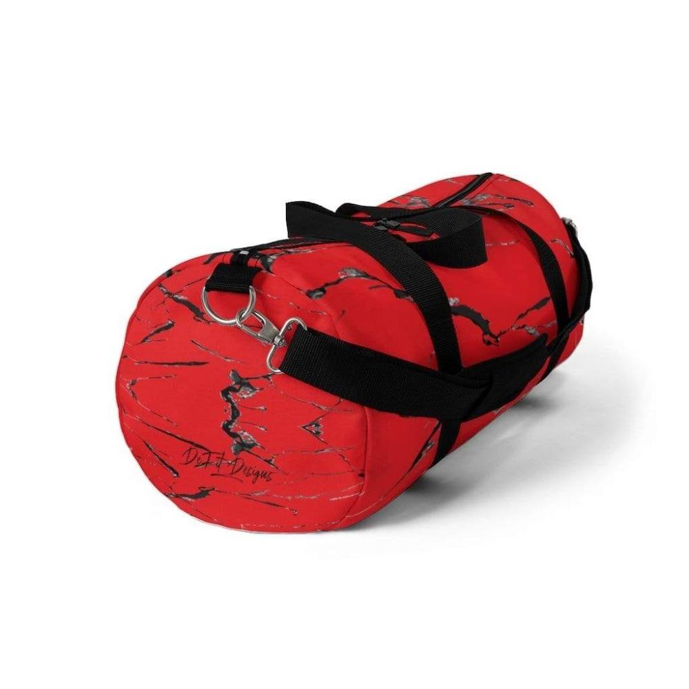 Printify Bags Red Marble Duffel Bag-Duffel Bag Carry On-Large Duffel Bag