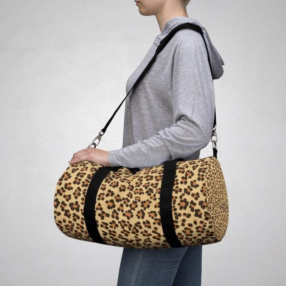 Printify Bags Small Leopard Duffel Bag-Duffel Bag Carry On-Large Duffel Bag