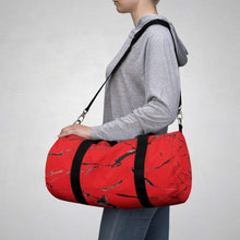 Ladda upp bild till gallerivisning, Printify Bags Small Red Marble Duffel Bag-Duffel Bag Carry On-Large Duffel Bag
