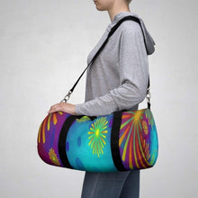 Cargar imagen en el visor de la galería, Printify Bags Small Starburst Stripped Duffel Bag-Duffel Bag Carry On
