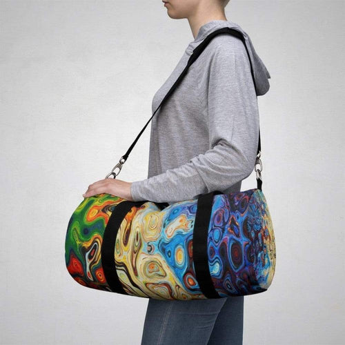 Printify Bags Small Textured Duffel Bag-Duffel Bag Carry On-Large Duffel Bag-Small Duffel