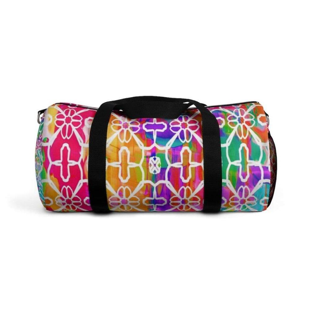 Printify Bags Vibrant Stripped Duffel Bag-Duffel Bag Carry On-Large Duffel Bag