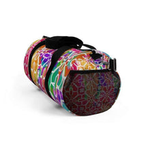 Afbeelding in Gallery-weergave laden, Printify Bags Vibrant Stripped Duffel Bag-Duffel Bag Carry On-Large Duffel Bag
