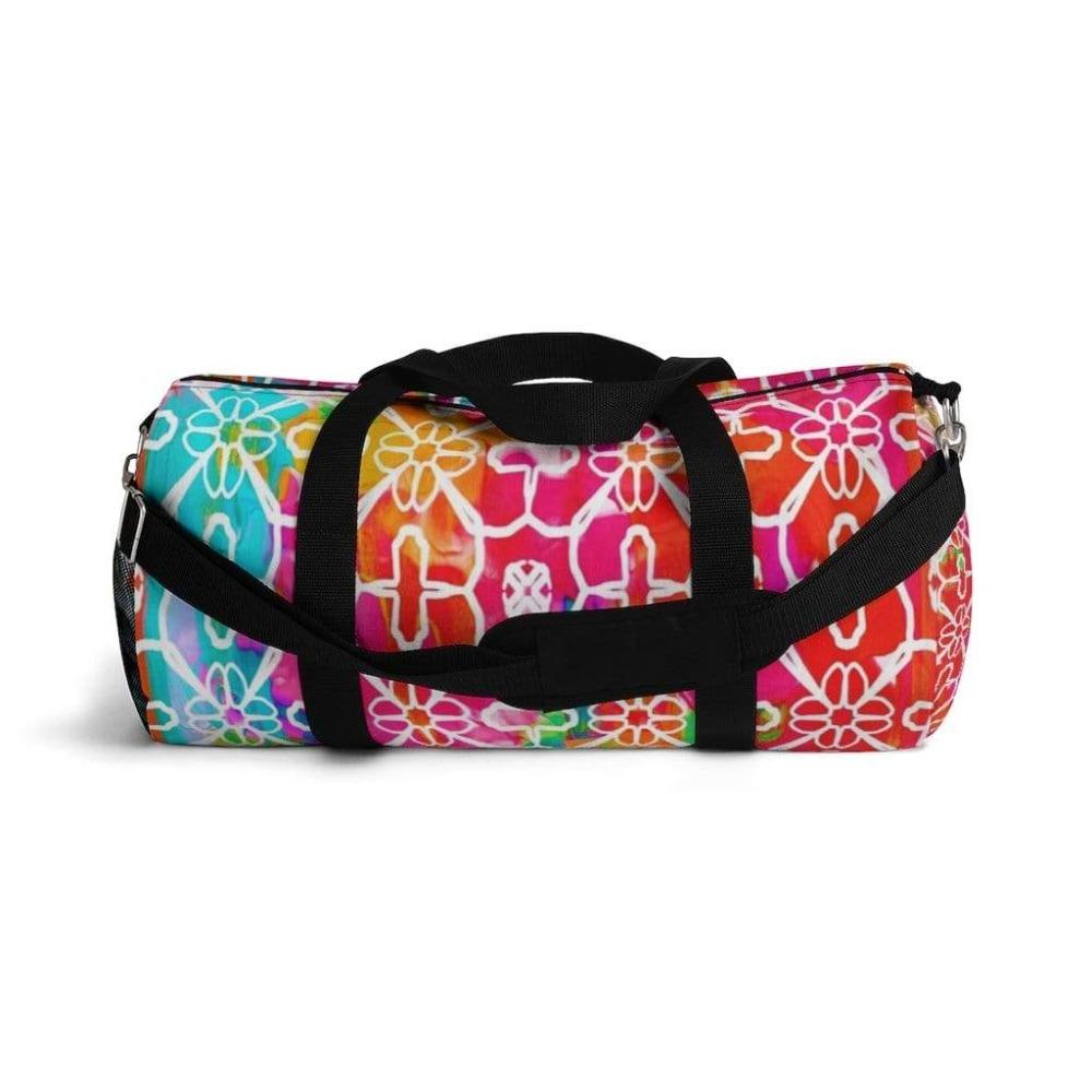 Printify Bags Vibrant Stripped Duffel Bag-Duffel Bag Carry On-Large Duffel Bag