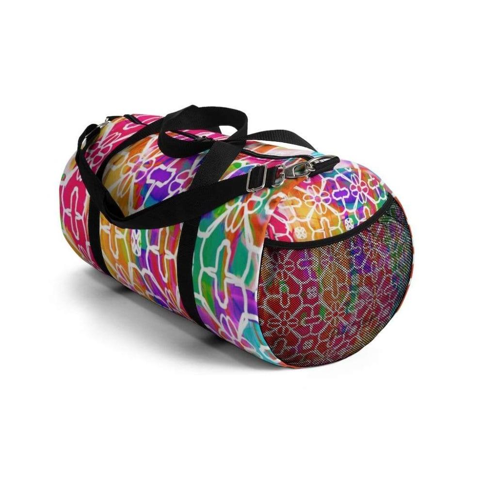 Printify Bags Vibrant Stripped Duffel Bag-Duffel Bag Carry On-Large Duffel Bag