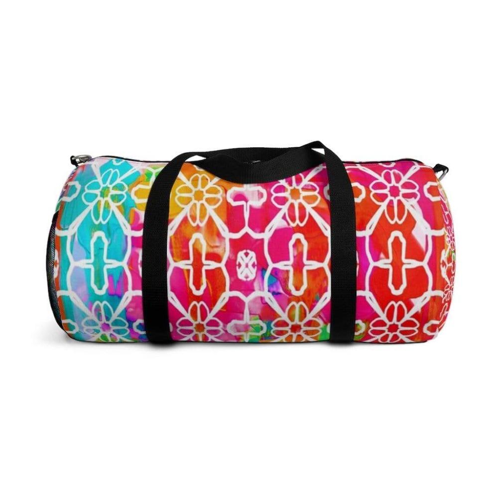 Printify Bags Vibrant Stripped Duffel Bag-Duffel Bag Carry On-Large Duffel Bag