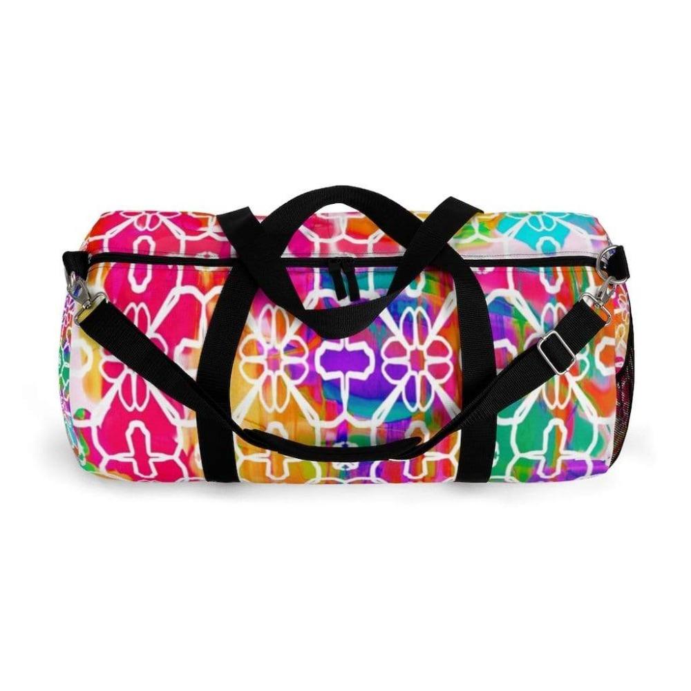 Printify Bags Vibrant Stripped Duffel Bag-Duffel Bag Carry On-Large Duffel Bag