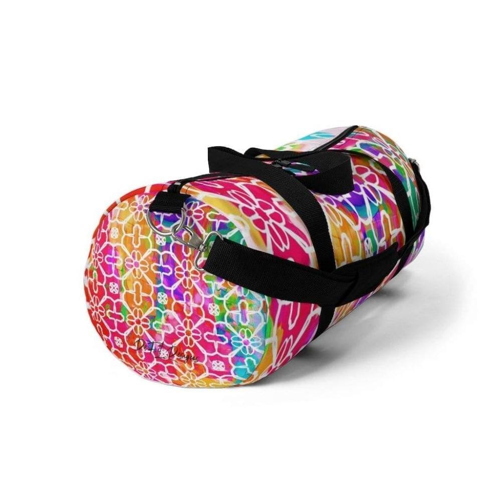 Printify Bags Vibrant Stripped Duffel Bag-Duffel Bag Carry On-Large Duffel Bag