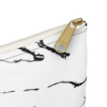 Load image into Gallery viewer, Printify Bags White Marble Accessory Bag Pouch-Accessory Zipper Pouch - Accessory Bag
