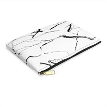 Load image into Gallery viewer, Printify Bags White Marble Accessory Bag Pouch-Accessory Zipper Pouch - Accessory Bag
