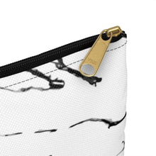 Load image into Gallery viewer, Printify Bags White Marble Accessory Bag Pouch-Accessory Zipper Pouch - Accessory Bag
