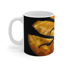 Load image into Gallery viewer, Printify Mug Crows Feet Halloween Ceramic White Mug-Travel-Tea Cup-Fall-Farmhouse
