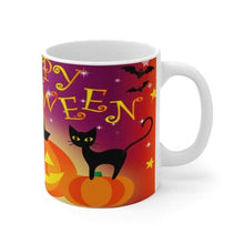 Load image into Gallery viewer, Printify Mug Halloween Jackal Ceramic White Mug-Travel-Tea Cup-Fall-Farmhouse
