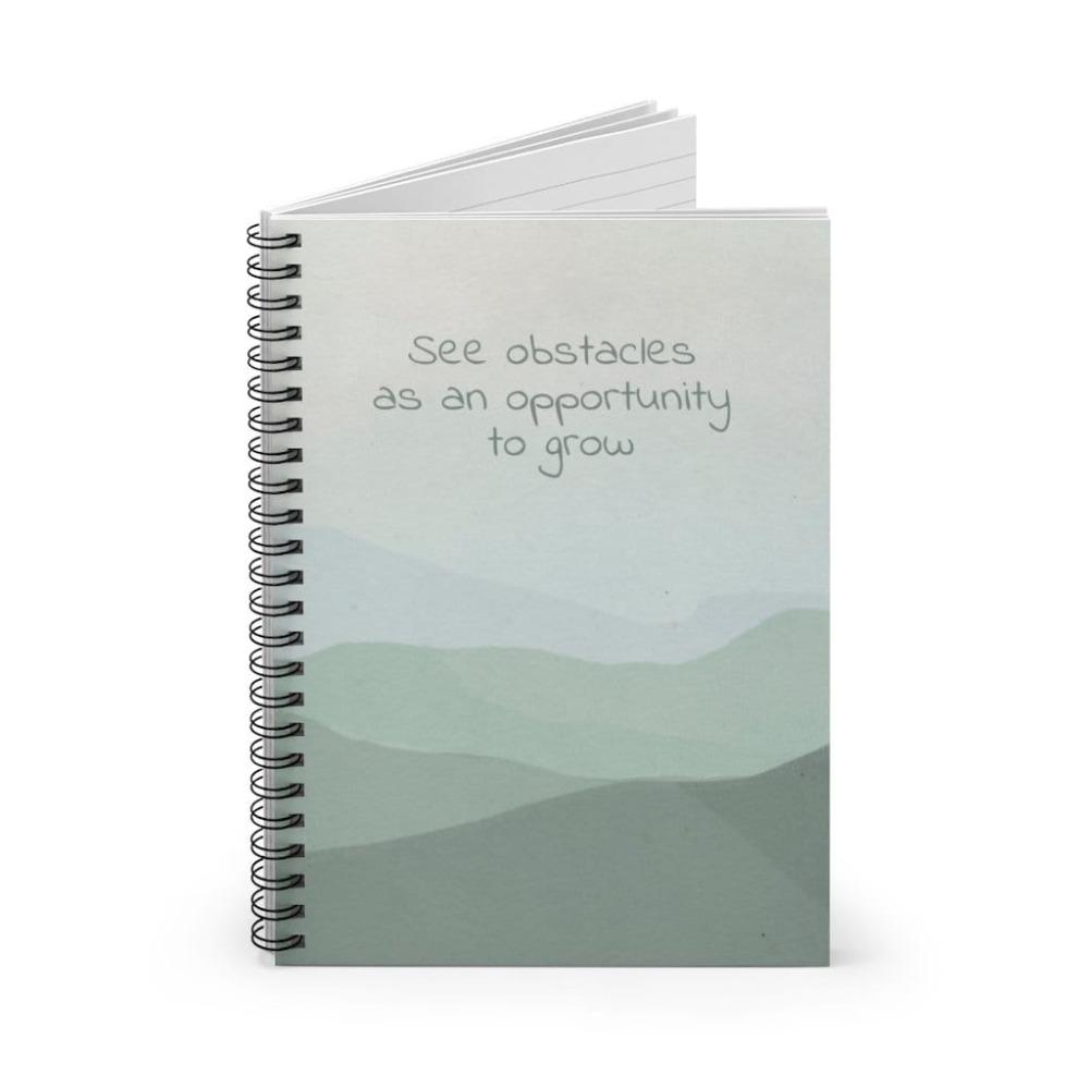 Printify Paper products Spiral Notebook Obstacles Spiral Notebook - Notebook Ruled-Spiral Notebook Journal